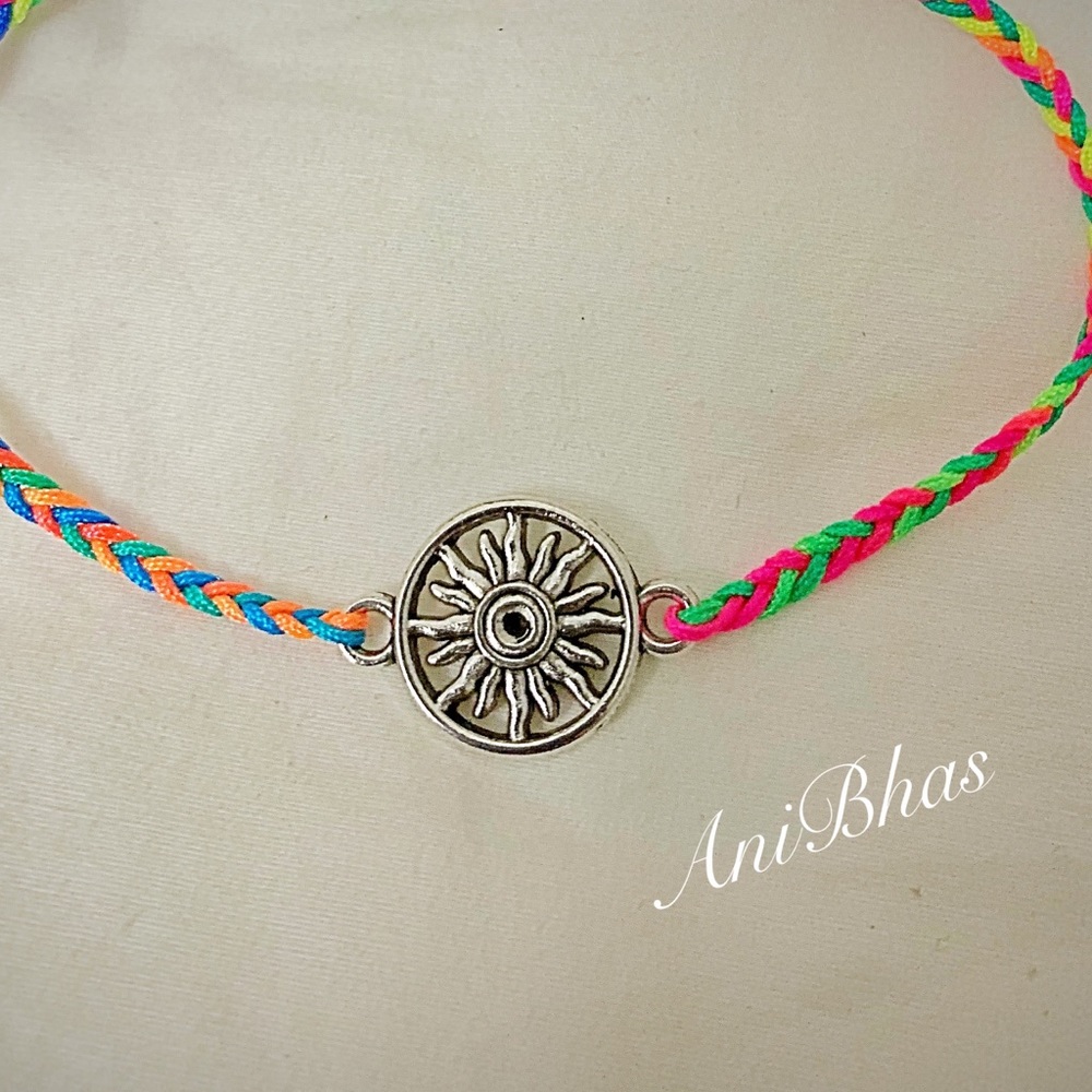 Sunshine bright like a rainbow Cord bracelet